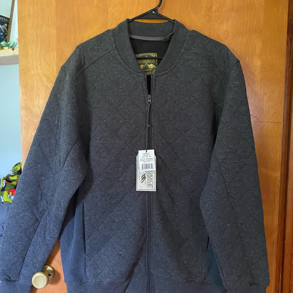 Men's Gray Quilted Jacket